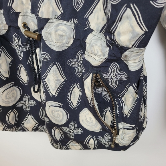 VTG NILS Ski Jacket Womans Size 6 Floral Pattern Black White Snowboard Winter - Picture 6 of 16